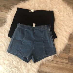 High waisted shorts bundle of 2